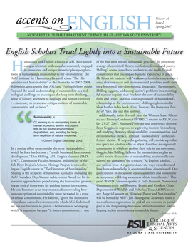 English Scholars Tread Lightly Into a Sustainable Future