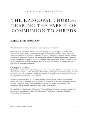 The Episcopal Church: Tearing the Fabric of Communion to Shreds