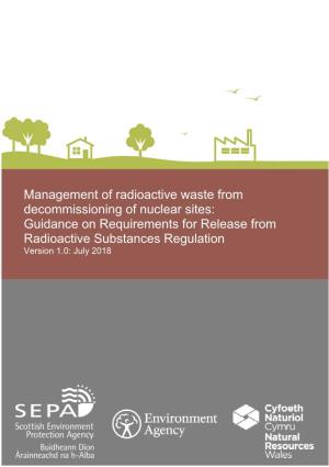 Management of Radioactive Waste from Decommissioning of Nuclear