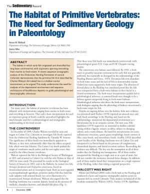 The Need for Sedimentary Geology in Paleontology