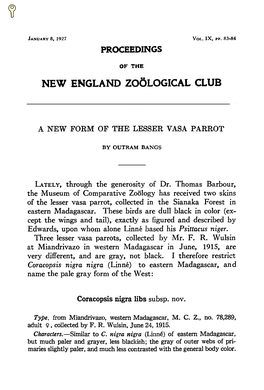 New England Zoölogical Club