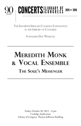 Meredith Monk & VOCAL ENSEMBLE