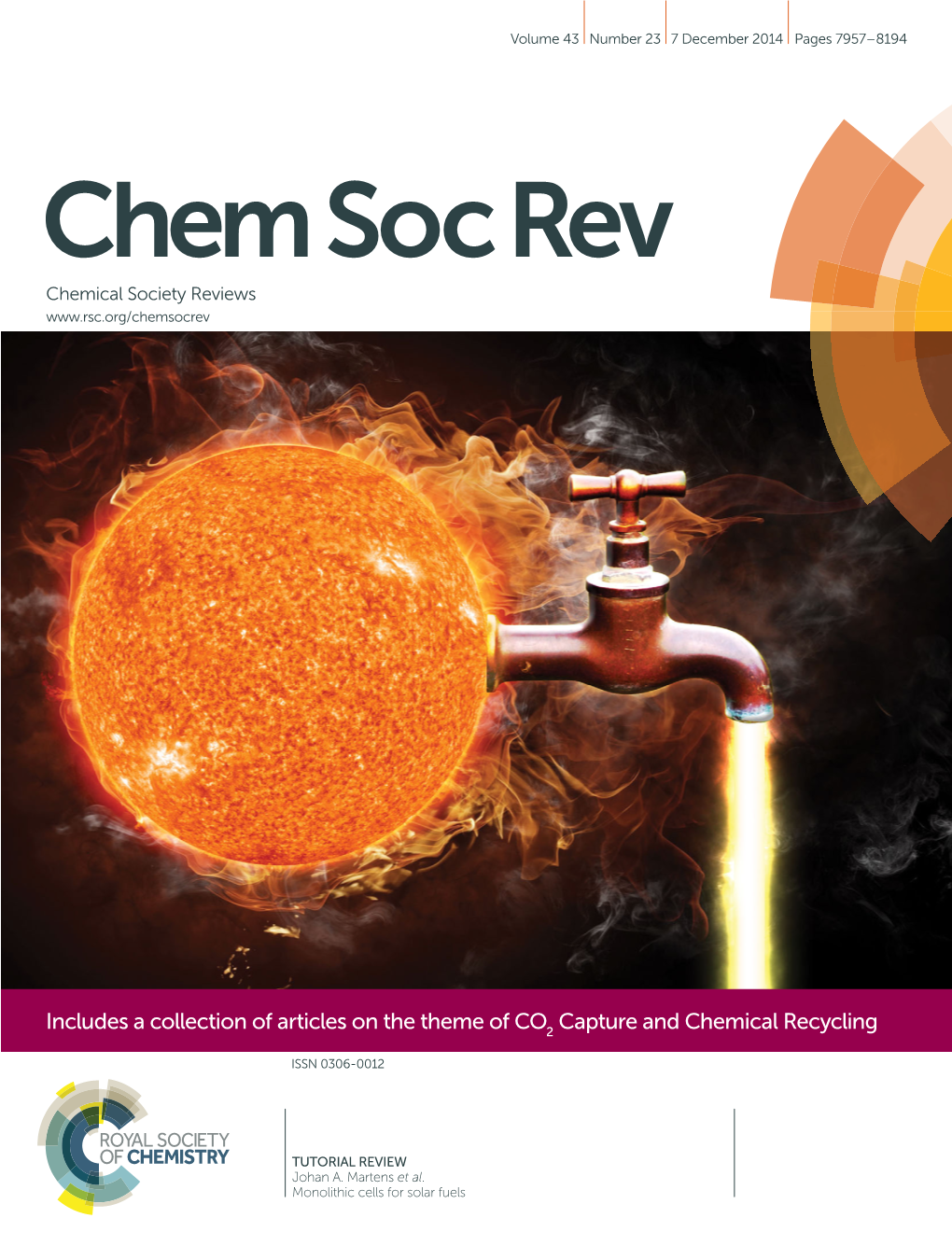 Monolithic Cells for Solar Fuels Chem Soc Rev