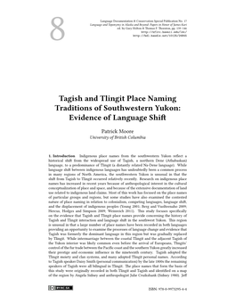 Tagish and Tlingit Place Naming Traditions of Southwestern Yukon: Evidence of Language Shift