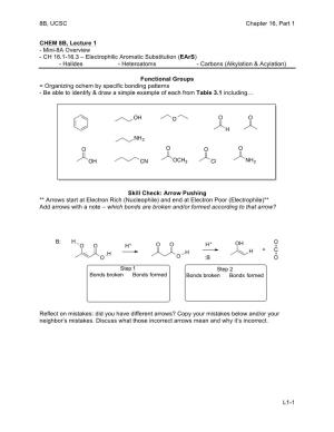 Electrophilic Aromatic Substitution (Ears) - Halides - Heteroatoms - Carbons (Alkylation & Acylation)