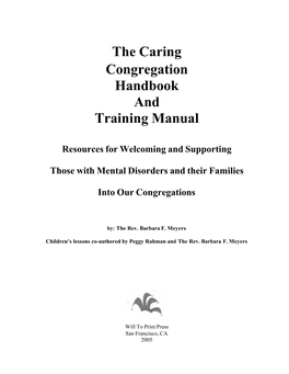 The Caring Congregation Handbook and Training Manual