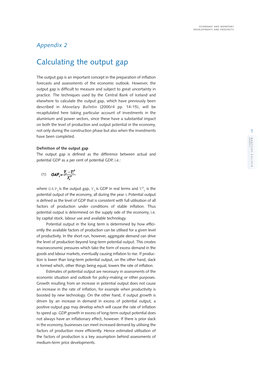 Calculating the Output Gap
