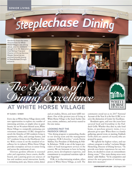 The Epitome of Dining Excellence at WHITE HORSE VILLAGE