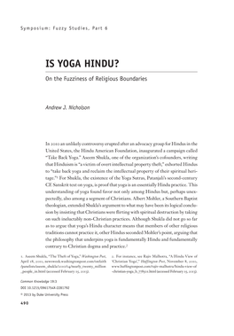 Is Yoga Hindu?
