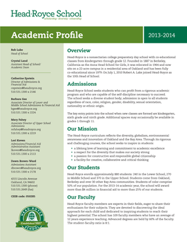 Academic Profile 2013-2014