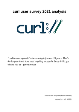 Curl User Survey 2021 Analysis