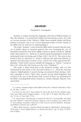 03 Aramaic (Beyond Babel a Handbook Of