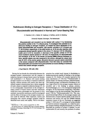 Ethynylestradioland Moxestrolin Normalandtumor-Bearingrats