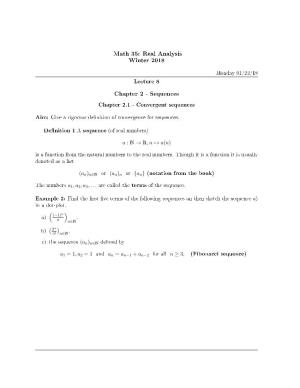Math 35: Real Analysis Winter 2018 Chapter 2