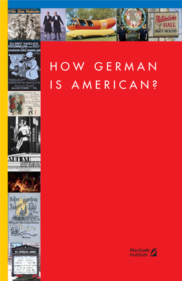 German-American Subculture Today