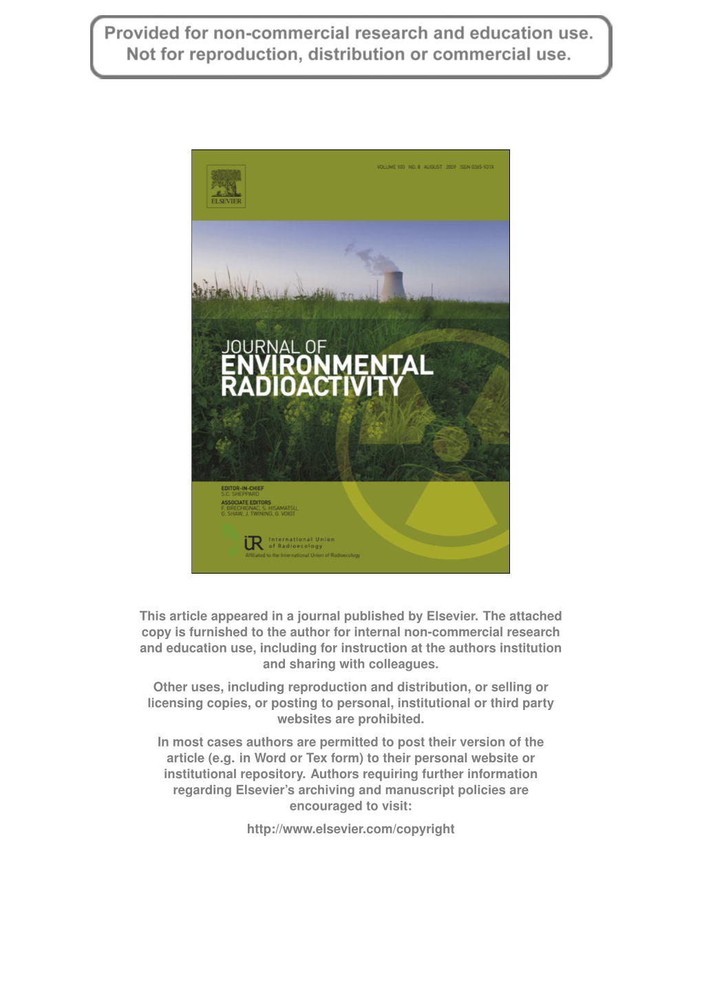 Uranium Isotopes in Groundwater from the Continental Intercalaire Aquifer in Algerian Tunisian Sahara (Northern Africa)