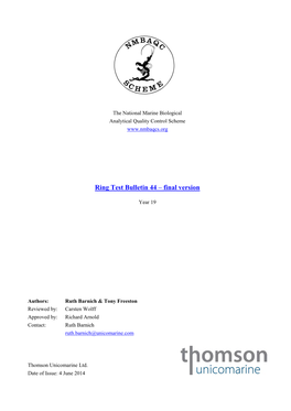 Ring Test Bulletin 44 – Final Version