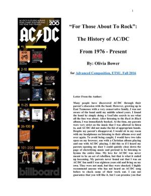 The History of AC/DC, by Olivia Bower