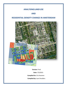 Analysinglanduse and Residential Density Change