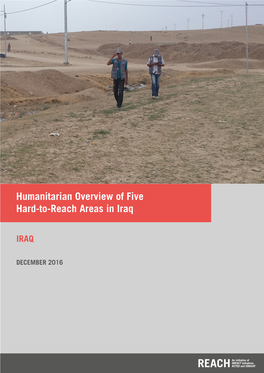 Humanitarian Overview of Five Hard-To-Reach Areas in Iraq