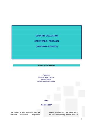 Country Evaluation Cape Verde