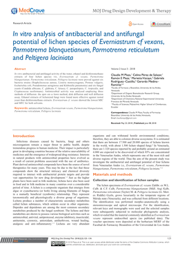 In Vitro Analysis of Antibacterial and Antifungal Potential of Lichen