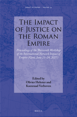 Subsidiarity and Hierarchy in the Roman Empire 122 Frédéric Hurlet Vi Contents