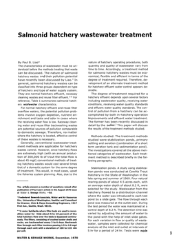 Salmonid Hatchery Wastewater Treatment