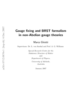 Gauge Fixing and BRST Formalism in Non-Abelian Gauge Theories