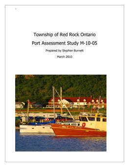 Township of Red Rock Ontario Port Assessment Study M-10-05