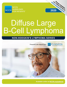 NCCN Guidelines for Patients Diffuse Large B-Cell Lymphoma