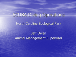 SCUBA Diving Operations