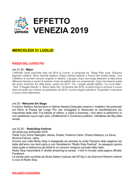 Effetto Venezia 2019