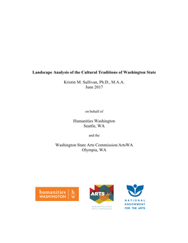 Landscape Analysis of the Cultural Traditions of Washington State