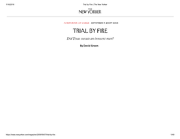 Trial by Fire | the New Yorker