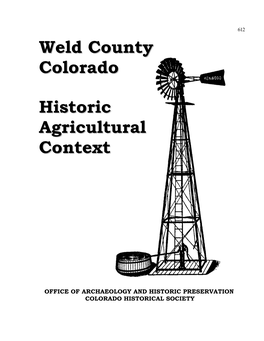 Weld County, Colorado, Historic Agriculture Context, 612 (PDF)