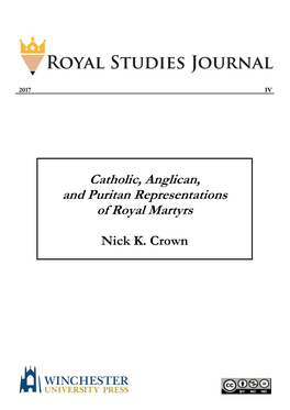 Catholic, Anglican, and Puritan Representations of Royal Martyrs