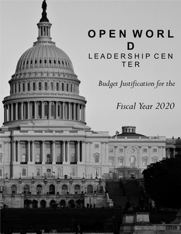 Open World FY2020 Budget Justification