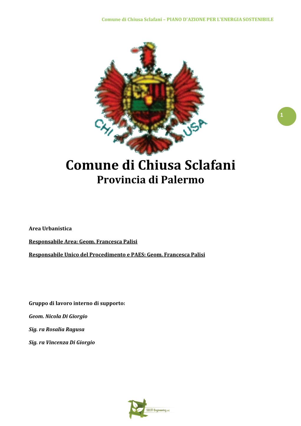 Chiusa Sclafani – PIANO D'azione PER L'energia SOSTENIBILE