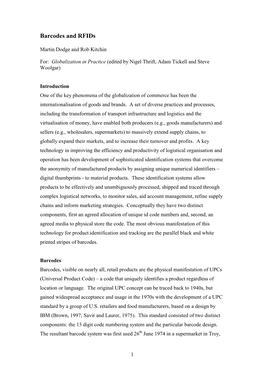 Barcodes and Rfids