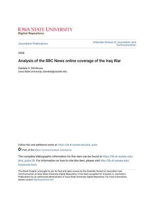 Analysis of the BBC News Online Coverage of the Iraq War