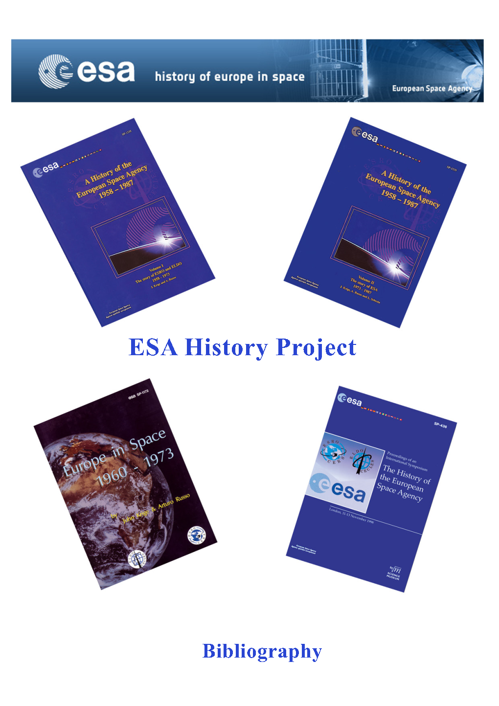ESA History Project Bibliography