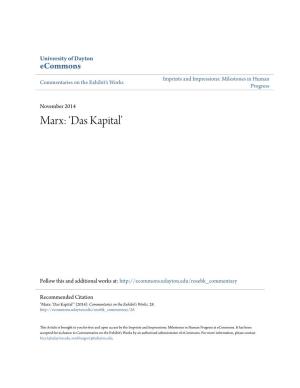 Marx: 'Das Kapital'