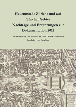 Hexenmorde Zürichs Und Auf Zürcher Gebiet