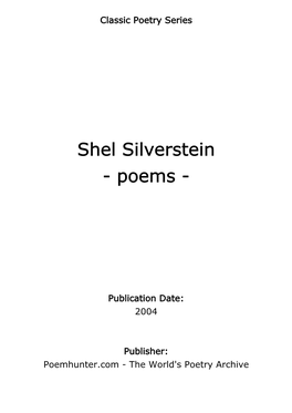 Shel Silverstein - Poems