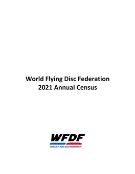 World Flying Disc Federation 2021 Annual Census