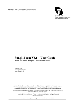 Simpleterm V5.5 – User Guide