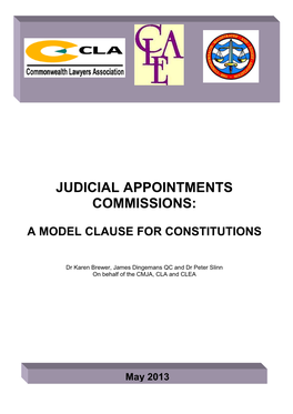 Judicial Appointments Commissions: a Model Clause for Constitutions