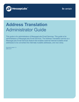 Addresstranslation Adminguide