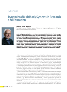 Dynamics of Multibody Systems in Research and Education